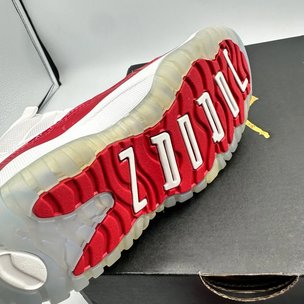 Jordan 11 Retro PS Cherry White Varsity Red Black 378039-116 Size 11C